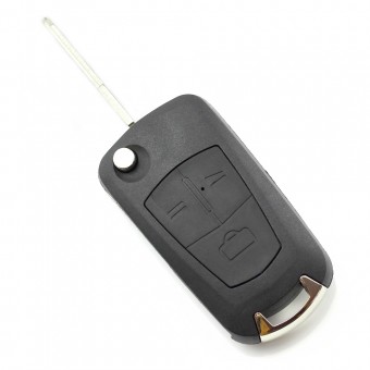 Opel - Carcasa tip cheie briceag cu 3 butoane, lama pe stanga