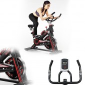 Bicicleta de antrenament - cadru de otel, suport pentru sticle - rosu / negru