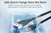 Cablu date incarcare 2in1 Fast Charge 3.0 USB la Micro USB/TYPE-C 1.5M 3A Rosu