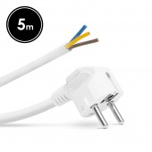 Cablu de retea montabil, de 5 metri - 3 x 1,5 mm² - alb