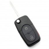 CARGUARD - Audi - carcasÄƒ cheie tip briceag cu 2+1 butoane (1 buton de panicÄƒ) È™i baterie 1616