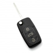 CARGUARD - Audi - carcasÄƒ cheie tip briceag cu 3+1 butoane (1 buton de panicÄƒ) È™i baterie 1616