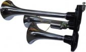 Claxon auto 12v 300 + 230 + 170 mm set 3 trompete , crom , fara compresor 506008