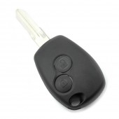Dacia / Renault - Carcasa cheie cu 2 butoane È™i suport inox pentru baterie