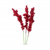 Decor de Craciun - fructe de padure rosii - 8 cm - 6 buc/pachet