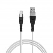 Delight - Cablu de date – Micro USB, invelis siliconic, 4 culori, 1 m