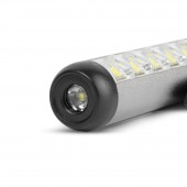 Lanterna LED - cu modul lumina de lucru - baterie de 400 mAh - XPE + LED SMD - 500 lm - IP55 - argintiu