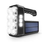 Lanterna solara LED COB - cu functie de lumina de lucru - 1200 mAh - MicroUSB - 1000 lumeni - IP55