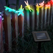Lumina solara cu LED - libelula - 2,9 m - 10 LED-uri colorate