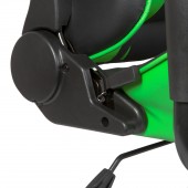 Scaun verde de gaming - cu perna de talie si perna pentru cap