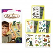Set autocolante pentru tatuaje de dinozaur - 40 buc/pachet