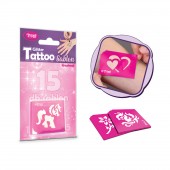 Set sabloane tatuaje - pentru fete - 15 buc