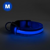 Zgarda LED cu baterie - marimea M - albastra