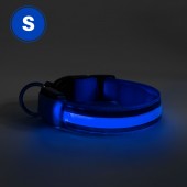 Zgarda LED cu baterie - marimea S - albastra