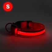 Zgarda LED cu baterie - marimea S - rosu
