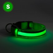 Zgarda LED cu baterie - marimea S - verde
